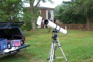 venustransit1 Setting up to see transit of Venus across the Sun
